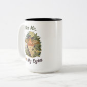 Sehen Sie mich, nicht meine Augen - blindes Bewuss Zweifarbige Tasse (Vorderseite Links)