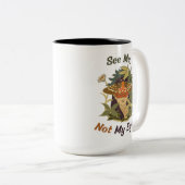 Sehen Sie mich, nicht meine Augen - blindes Bewuss Zweifarbige Tasse (VorderseiteRechts)