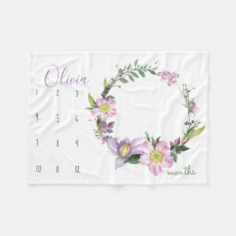 Sehen Sie mich wachsen - Blume Foto Stütze Aquarel Fleecedecke