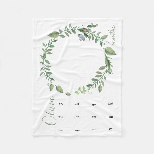 Sehen Sie mir beim Wachsen zu - Foto mit Aquarell Fleecedecke (Vorderseite)