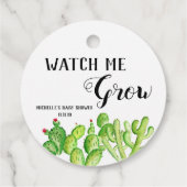 Sehen Sie mir Grow Cactus Cacti Baby Duwer Favor T Geschenkanhänger (Rückseite)