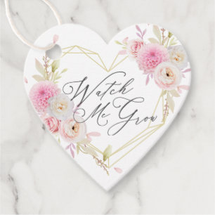 Sehen Sie mir wachsen zu Rosa Blumenstrauß Kinde Geschenkanhänger