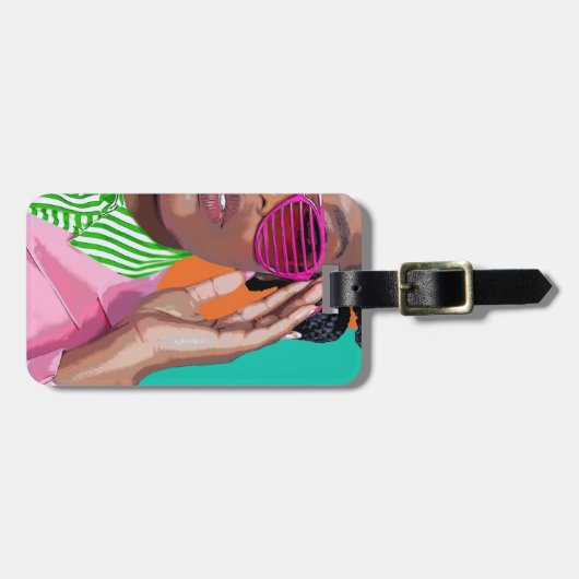 Sehen Sie mir zu. Gepäckmarke. Gepäckanhänger (Vorderseite horizontal)