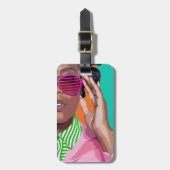 Sehen Sie mir zu. Gepäckmarke. Gepäckanhänger (Vorderseite vertikal)