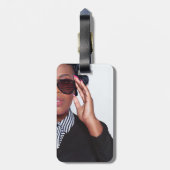 Sehen Sie mir zu. Gepäckmarke. Gepäckanhänger (Rückseite vertikal)