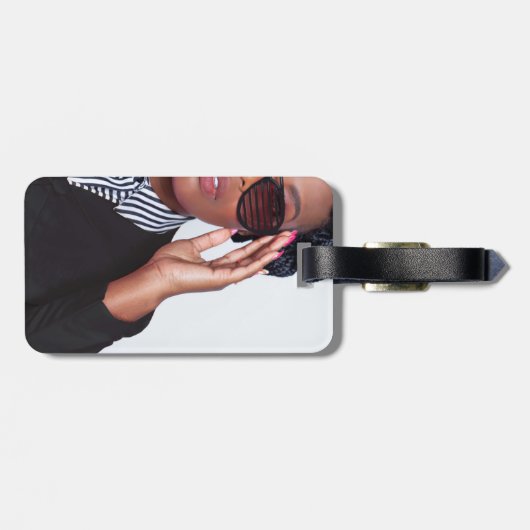 Sehen Sie mir zu. Gepäckmarke. Gepäckanhänger (Rückseite horizontal)