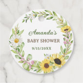 Sehen Sie mir zu wachsen Baby Dusche Sprinkle Sonn Geschenkanhänger (Rückseite)