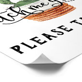 Sehen Sie mir zu, wie ich sukkulentes Zeichen wäch Poster (Ecke)