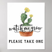 Sehen Sie mir zu, wie ich sukkulentes Zeichen wäch Poster (Vorne)