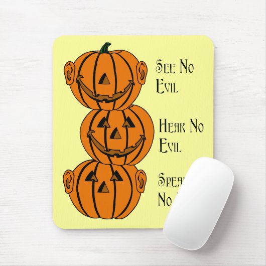 Sehen Sie Nein, hören Sie, sprechen Sie keine böse Mousepad (Mit Mouse)