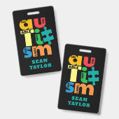 Sehen Sie, ob die Label-Autismus-Unterstützung nic Ausweis (Vorder- & Rückseite)