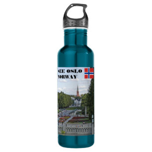 Sehen Sie Reiseandenken Oslos Norwegen Vigeland Edelstahlflasche
