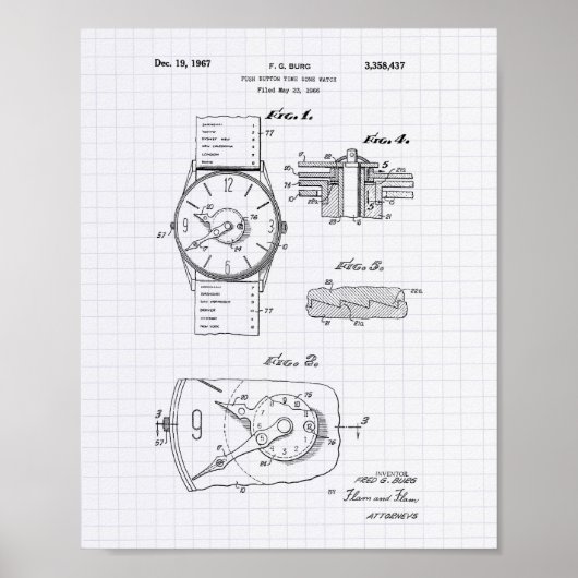Sehen Sie sich 1966 Patent Art - Lined Peper an Poster (Vorne)