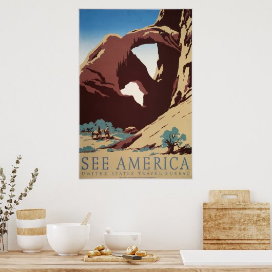 Sehen Sie sich Amerika an! Poster (Küche)
