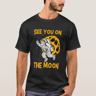 Sehen Sie sich auf dem Mond - Doge-Coin-Kryptowähr T-Shirt