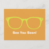 Sehen Sie sich bald Eyeglasses Postcard Limon & Or Postkarte (Vorderseite)