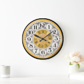 Sehen Sie sich das Gesicht silbernen römischen mod Große Wanduhr (Zuhause)