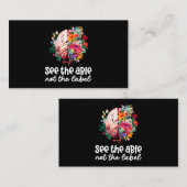 Sehen Sie sich das Label Neurodiversity-Gehirn Au Visitenkarte (Vorne/Hinten)