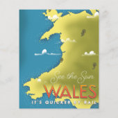 Sehen Sie sich das Reiseplakat Sun Wales an. (Rückseite)