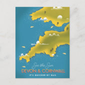 Sehen Sie sich das Sun - Devon & Cornwall Reisepla Postkarte (Vorderseite)