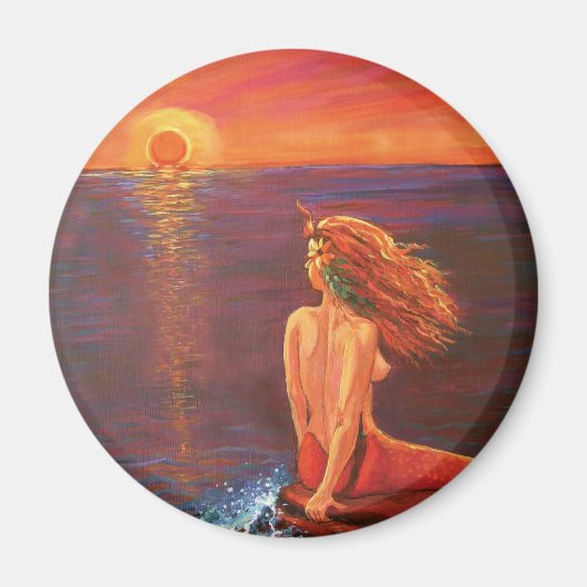 Sehen Sie sich den Magneten der Sunset Mermaid-Kun Magnet (Vorne)