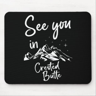Sehen Sie sich den Urlaub in Crested Butte USA Ski Mousepad