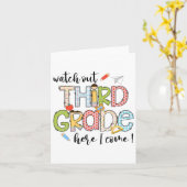 Sehen Sie sich die 3. Klasse an, ich komme den ers Karte (Gelbe Blume)