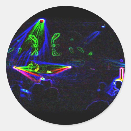 Sehen Sie sich die Aufkleber des DJ Spin an (Vorderseite)