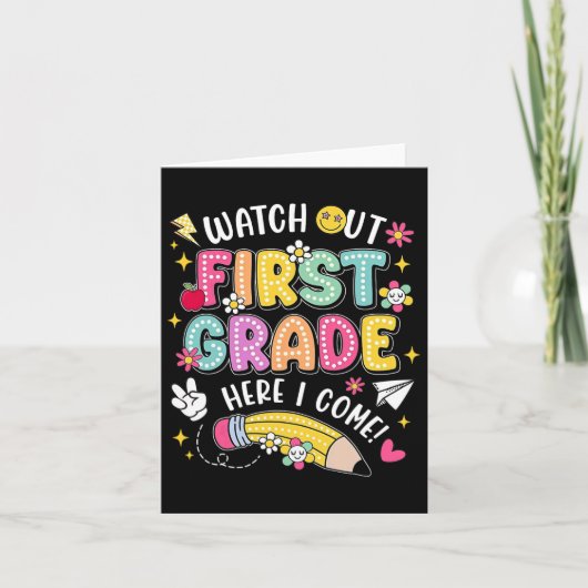 Sehen Sie sich die erste Klasse an, hier komme ich Karte (Vorderseite)