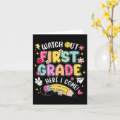 Sehen Sie sich die erste Klasse an, hier komme ich Karte (Gelbe Blume)