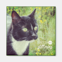 Sehen Sie sich die glitternde Augen-Katze an Magnet