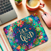 Sehen Sie sich die gute blaue Flora-Inspirivity Mo Mousepad