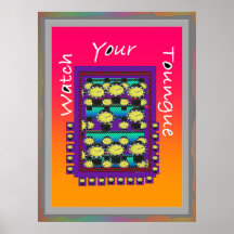 Sehen Sie sich die Lila Zunge an