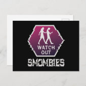 Sehen Sie sich die Smombies an Postkarte (Vorne/Hinten)