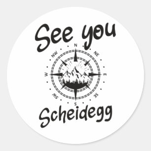 Sehen Sie sich die Wanderung Scheidegg Deutschland Runder Aufkleber