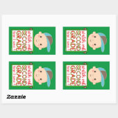 SEHEN SIE SICH DIE ZWEITE GRADE HIER KOMME ICH lus Rechteckiger Aufkleber (Blatt)