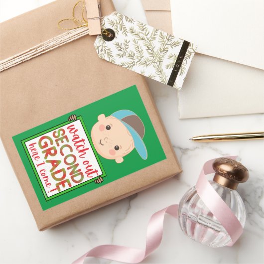 SEHEN SIE SICH DIE ZWEITE GRADE HIER KOMME ICH lus Rechteckiger Aufkleber (Schenken)