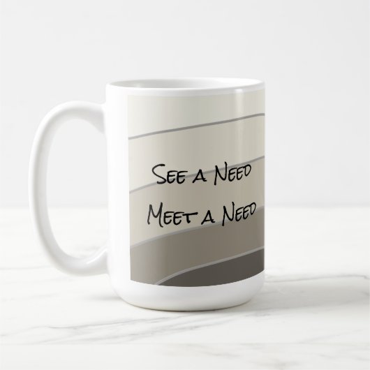 Sehen Sie sich eine Tasse zum Kaffee an (Links)