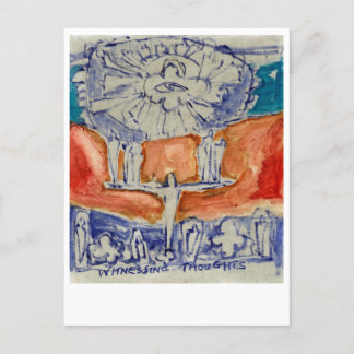 Sehen Sie sich Gedanken an. Eckhart Tolle. Postkarte