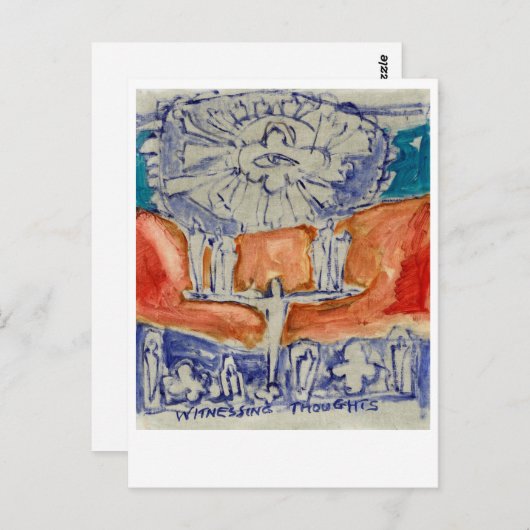 Sehen Sie sich Gedanken an. Eckhart Tolle. Postkarte (Vorne/Hinten)