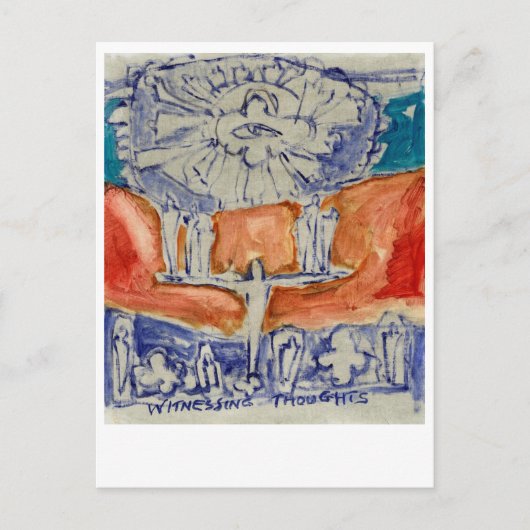 Sehen Sie sich Gedanken an. Eckhart Tolle. Postkarte (Vorderseite)