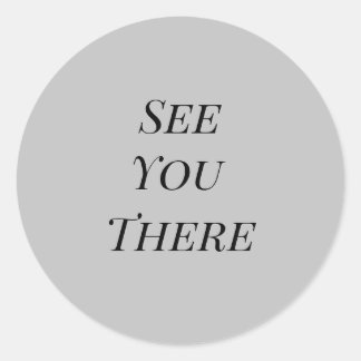 Sehen Sie sich hier Briefumschlag an Runder Aufkleber