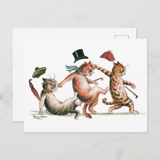 Sehen Sie sich Ihre Step Cats von Louis Wain an Postkarte (Vorne/Hinten)