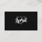 Sehen Sie sich im April Schwangerschaftsankündigun Visitenkarte (Vorderseite)