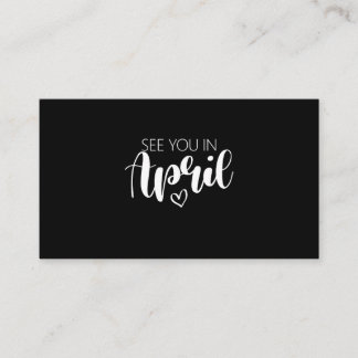Sehen Sie sich im April Schwangerschaftsankündigun Visitenkarte