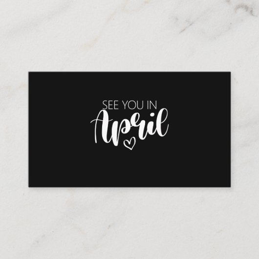 Sehen Sie sich im April Schwangerschaftsankündigun Visitenkarte (Vorderseite)