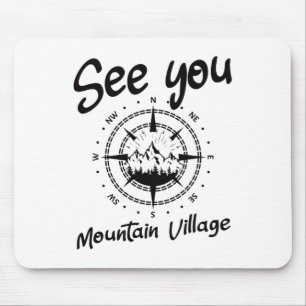 Sehen Sie sich im Bergdorf Colorado Ferien Ski an Mousepad