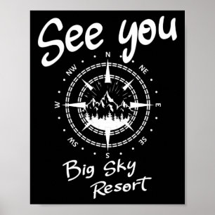 Sehen Sie sich im Big Sky Resort Skifahren USA Url Poster