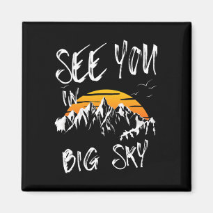 Sehen Sie sich im Big Sky Ski Ski in den USA Urlau Magnet