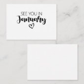 Sehen Sie sich im Januar Schwangerschaftsankündigu Mitteilungskarte (Vorne/Hinten)